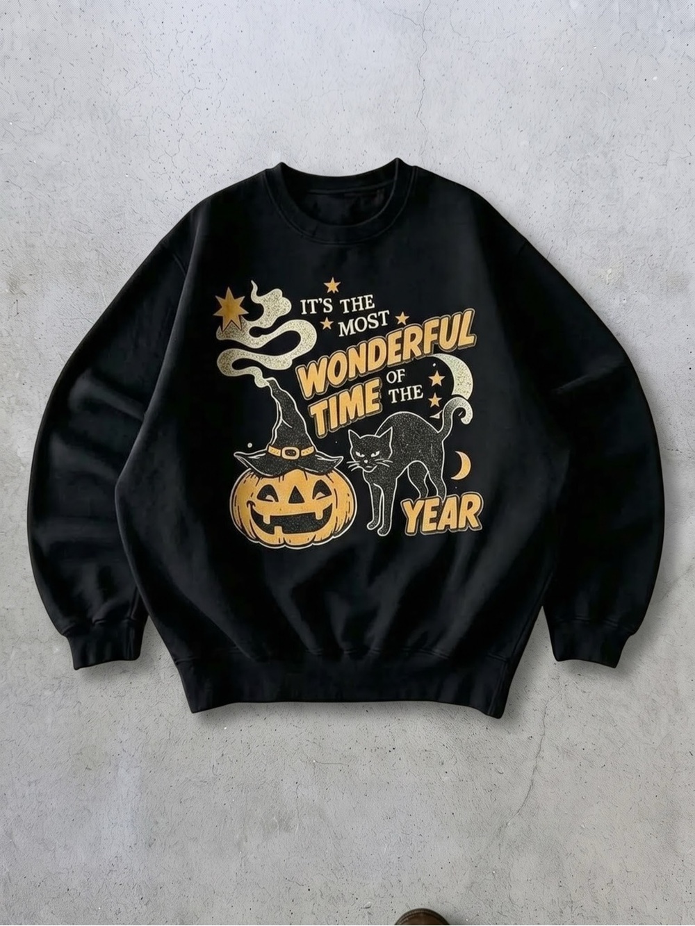 Black Cat Spooky Season Autumn Vibe
Graphic Sweatshirt